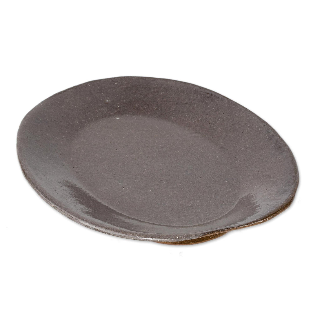 Handmade Brown Ceramic Platter from Honduras - Earth Works