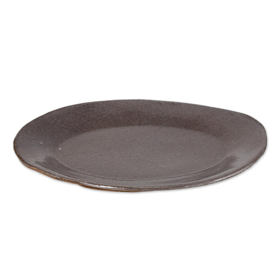 Handmade Brown Ceramic Platter from Honduras - Earth Works
