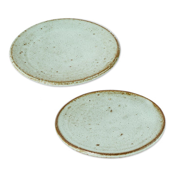 Rustic Small Ceramic Dessert Plates (Pair) - Verdant Earth