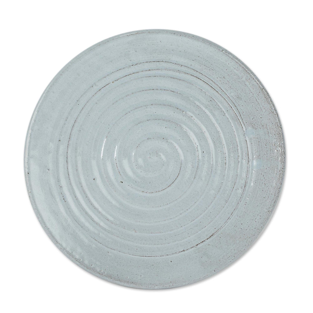 Artisan Crafted Spiral Motif Salad Plates (Pair) - Appetite for Life