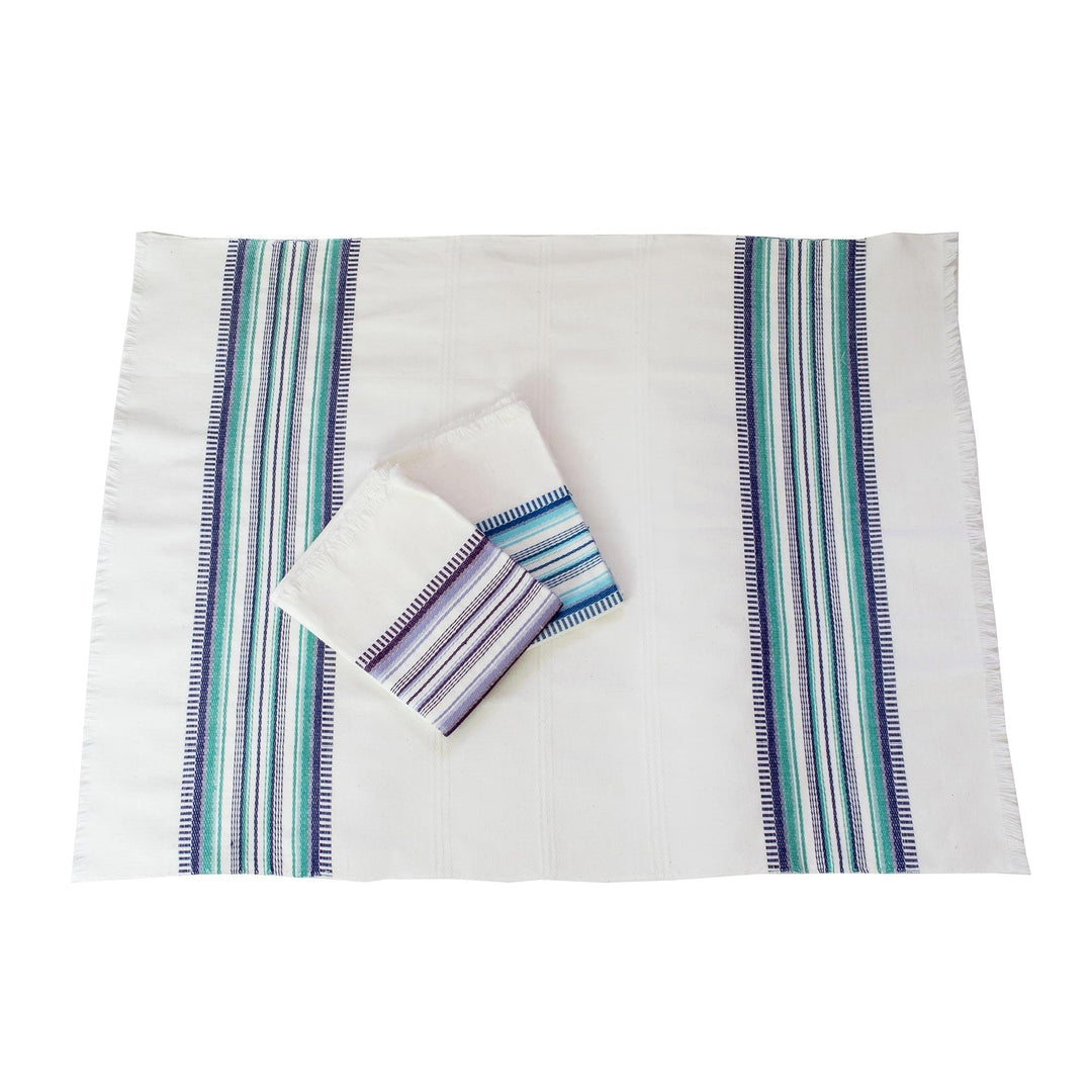 Set of 3 Handwoven Guatemalan Cotton Dish Towels - Berry Colors