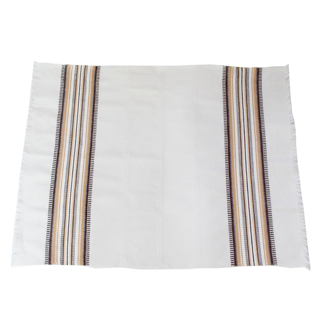 3 Handwoven Guatemalan Earthtone Cotton Dish Towels - Earth Colors