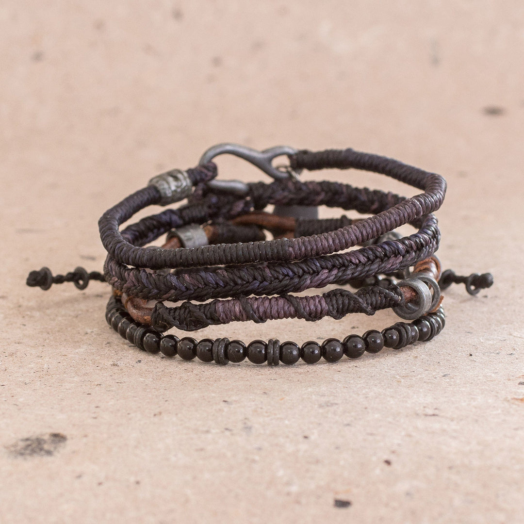 Set of 4 Hand Crafted Macrame Bracelets - Rugged Highlands