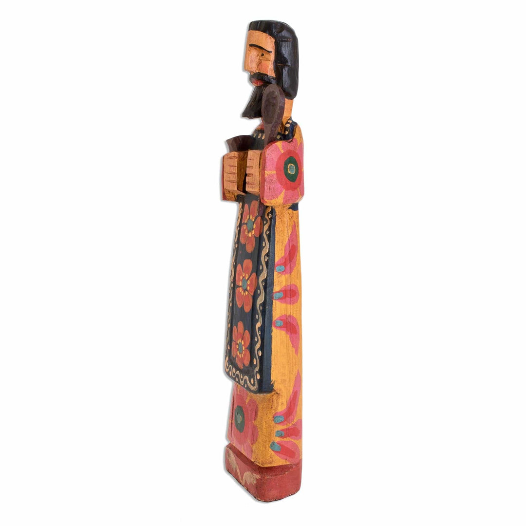 Wood Statuette of Saint Paschal Baylon - Saint Paschal Baylon