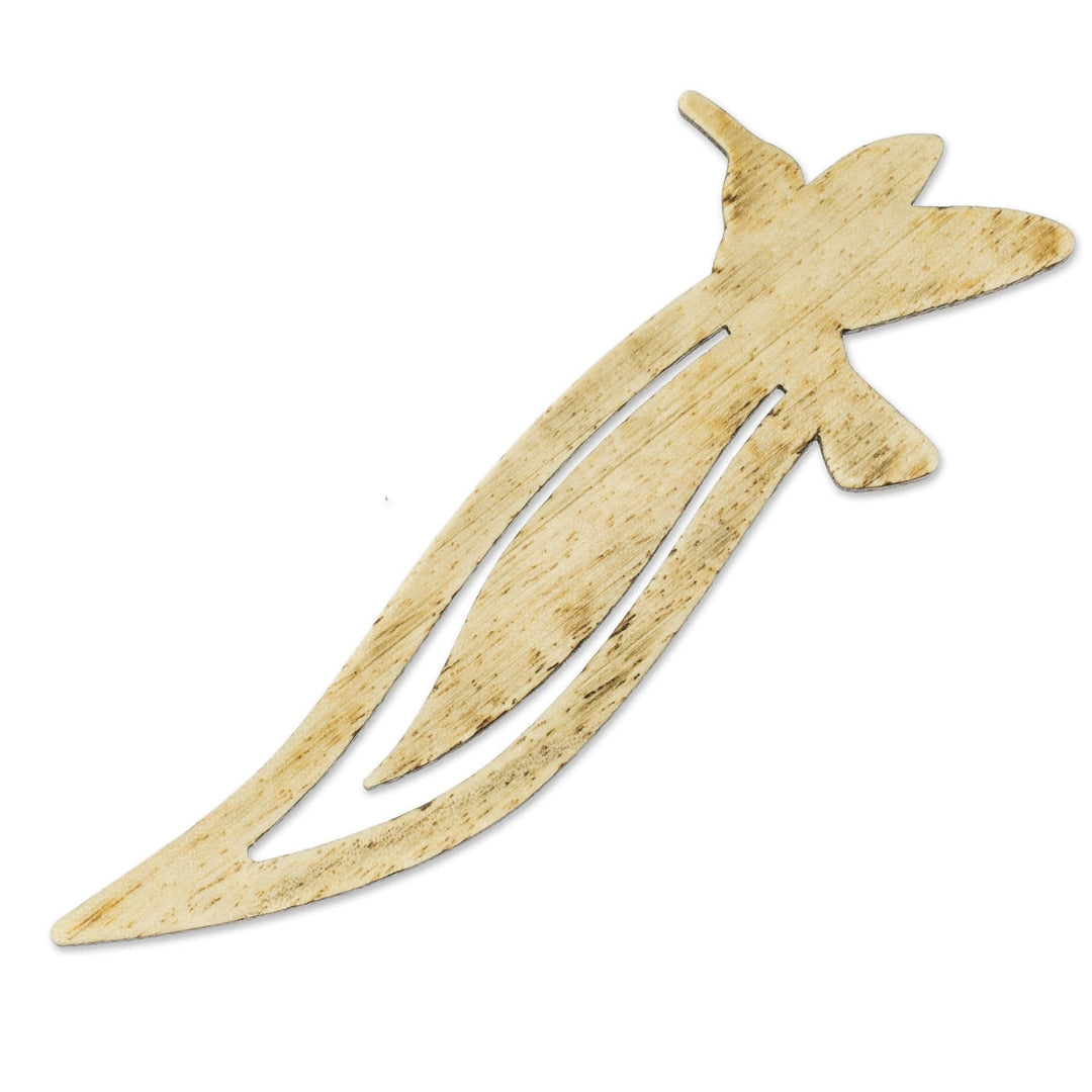 Recycled Teak Hummingbird Theme Bookmark - Hummingbird in Flight