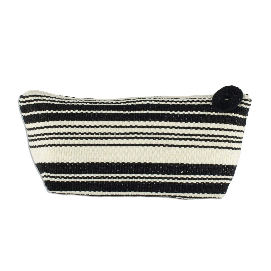 Small Striped Cotton Cosmetics Bag - Santiago Stripes