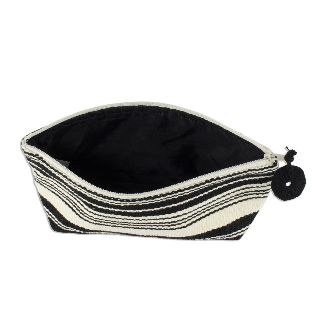 Small Striped Cotton Cosmetics Bag - Santiago Stripes