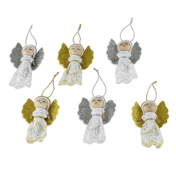 Ornaments - Set of 6 - Lacy Angels