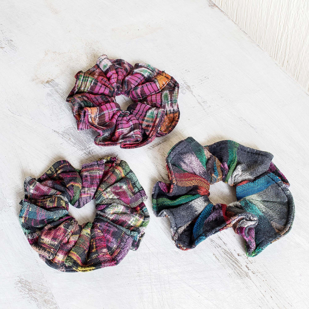 Artisan Crafted Cotton Scrunchies (Set of 3) - Tradition