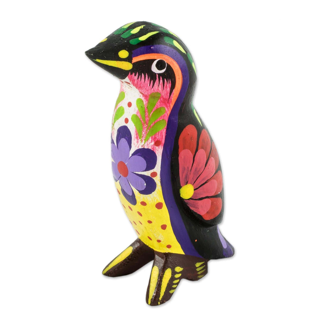 Multicolored Hand Painted Penguin Figurine - Emperor Penguin