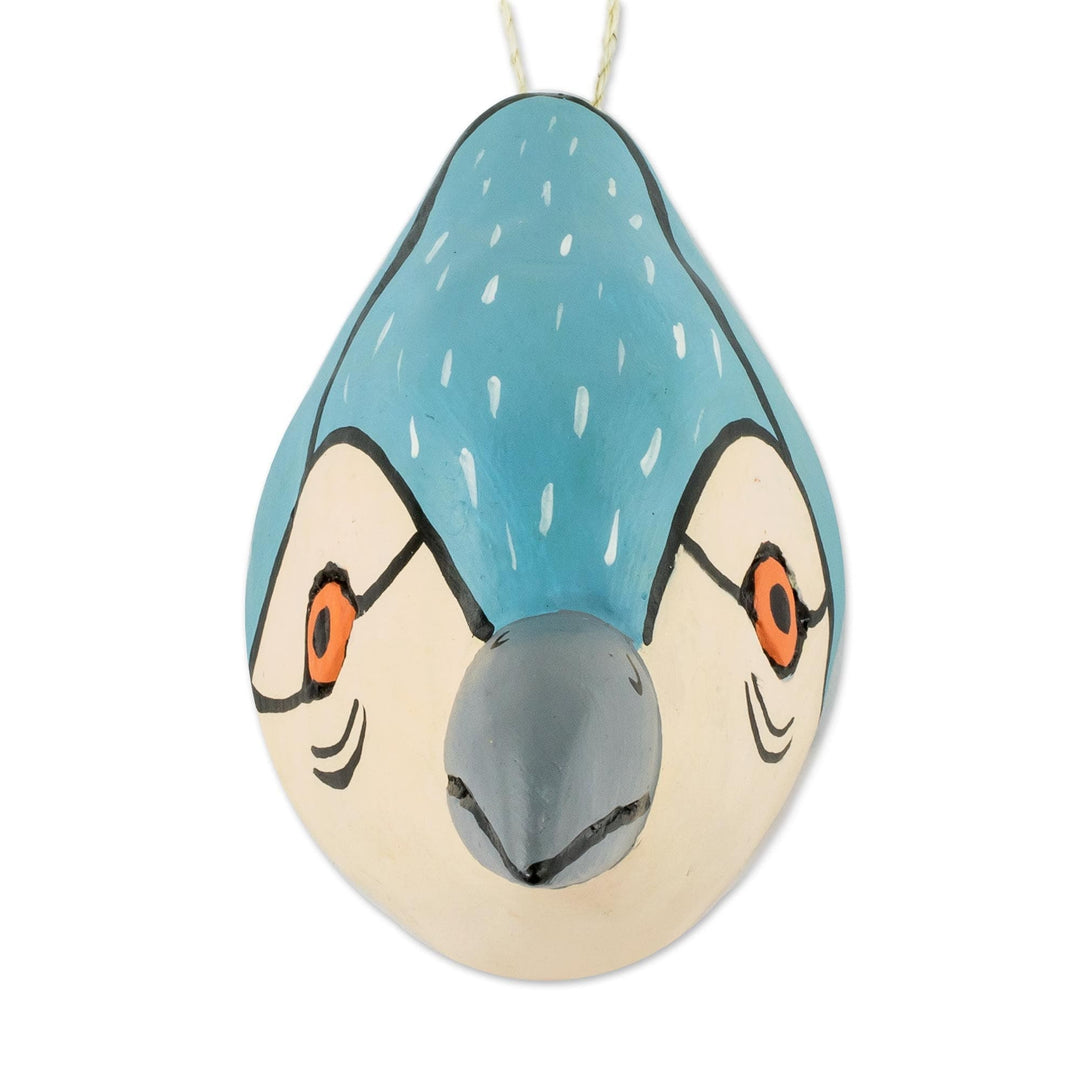 Light Blue Kingfisher Small Wood Mask - Kingfisher