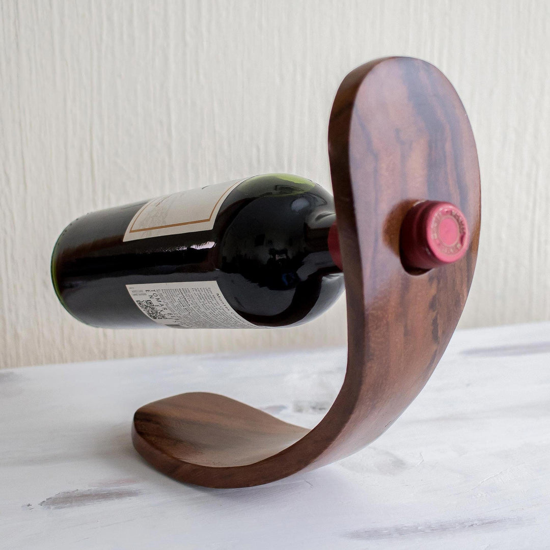 Reclaimed Wood Wine Bottle Holder - Slope