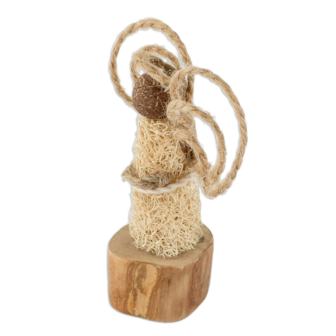 Central American Natural Fiber Angel Statuette - Earth Angel