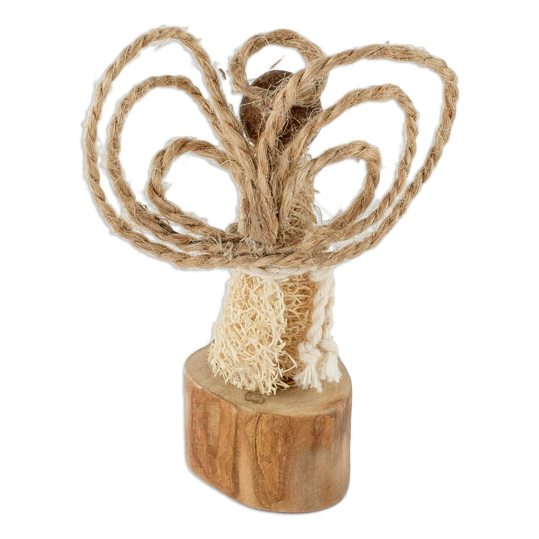 Central American Natural Fiber Angel Statuette - Earth Angel