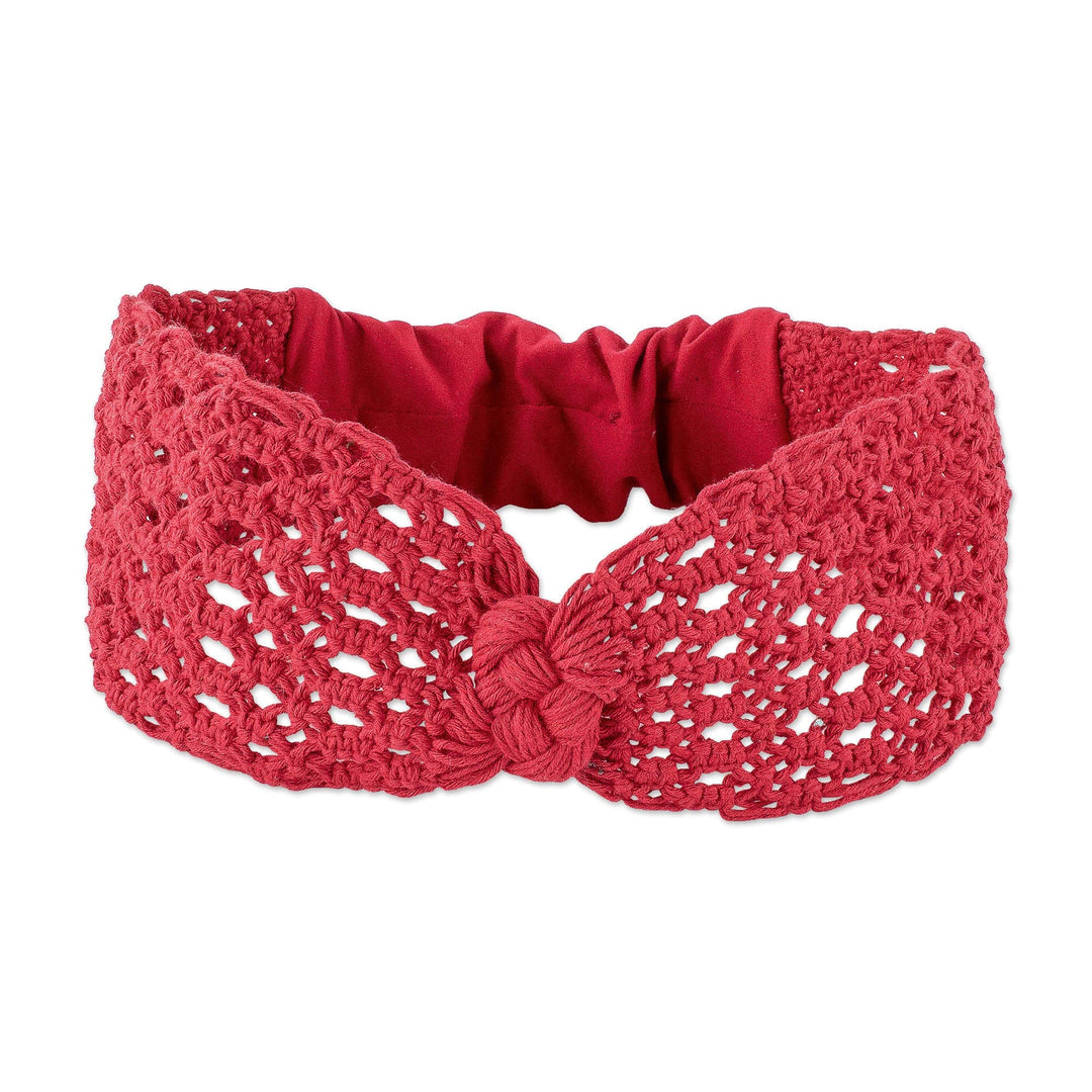 Hand Crafted Macrame Headband in Red - Scarlet Knots