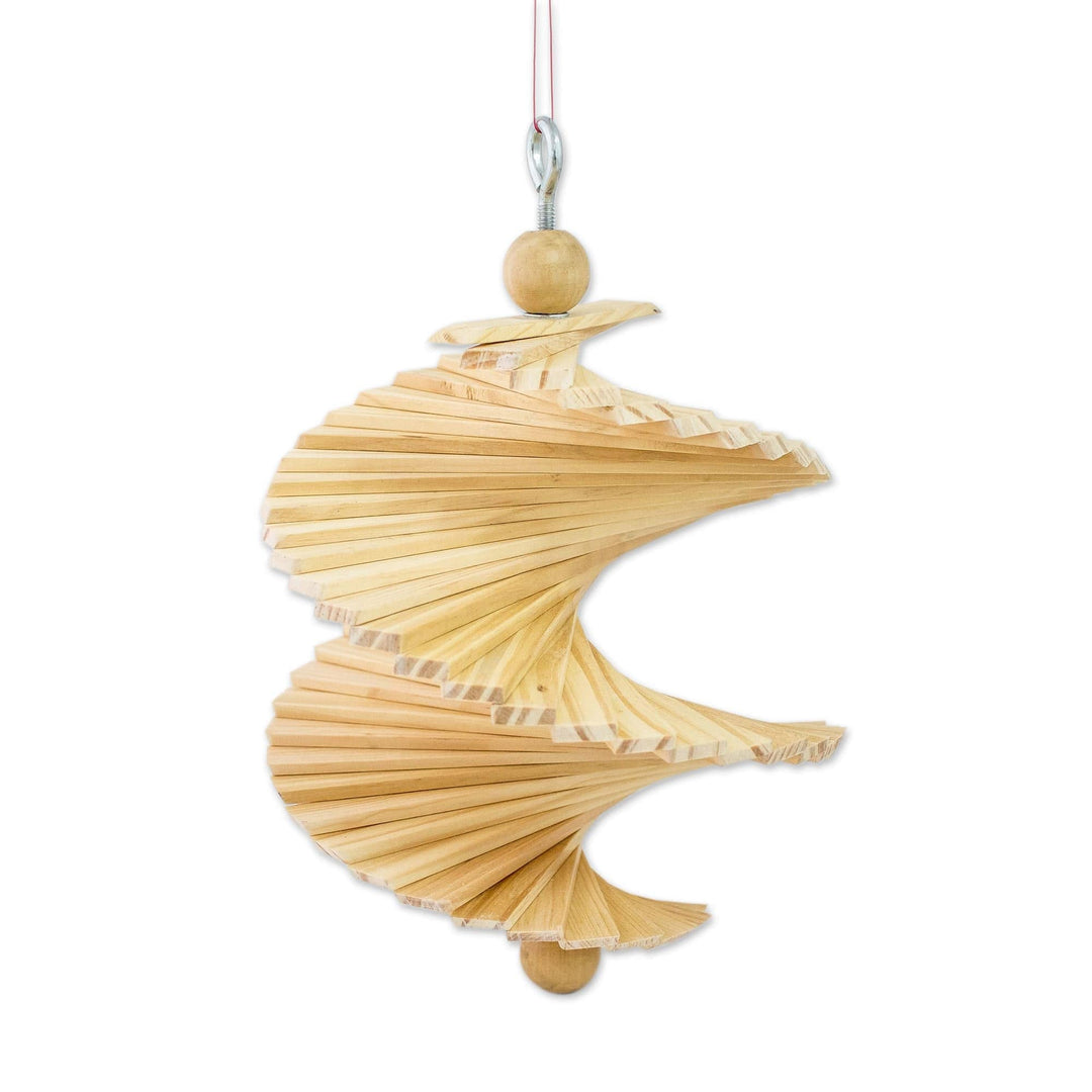 Handcrafted Wooden Helix Mobile With Hook - Fresh Breezes