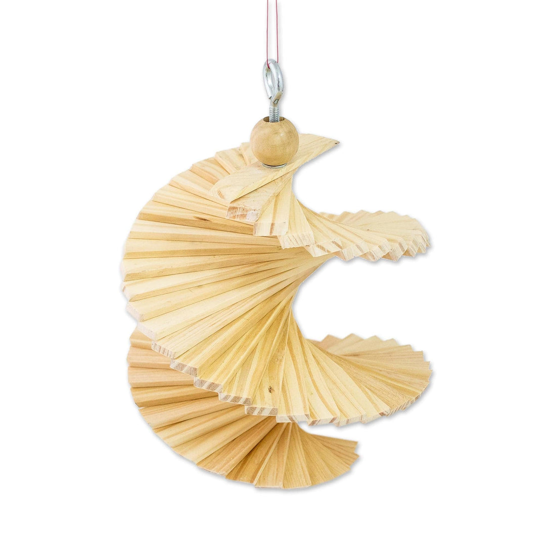 Handcrafted Wooden Helix Mobile With Hook - Fresh Breezes