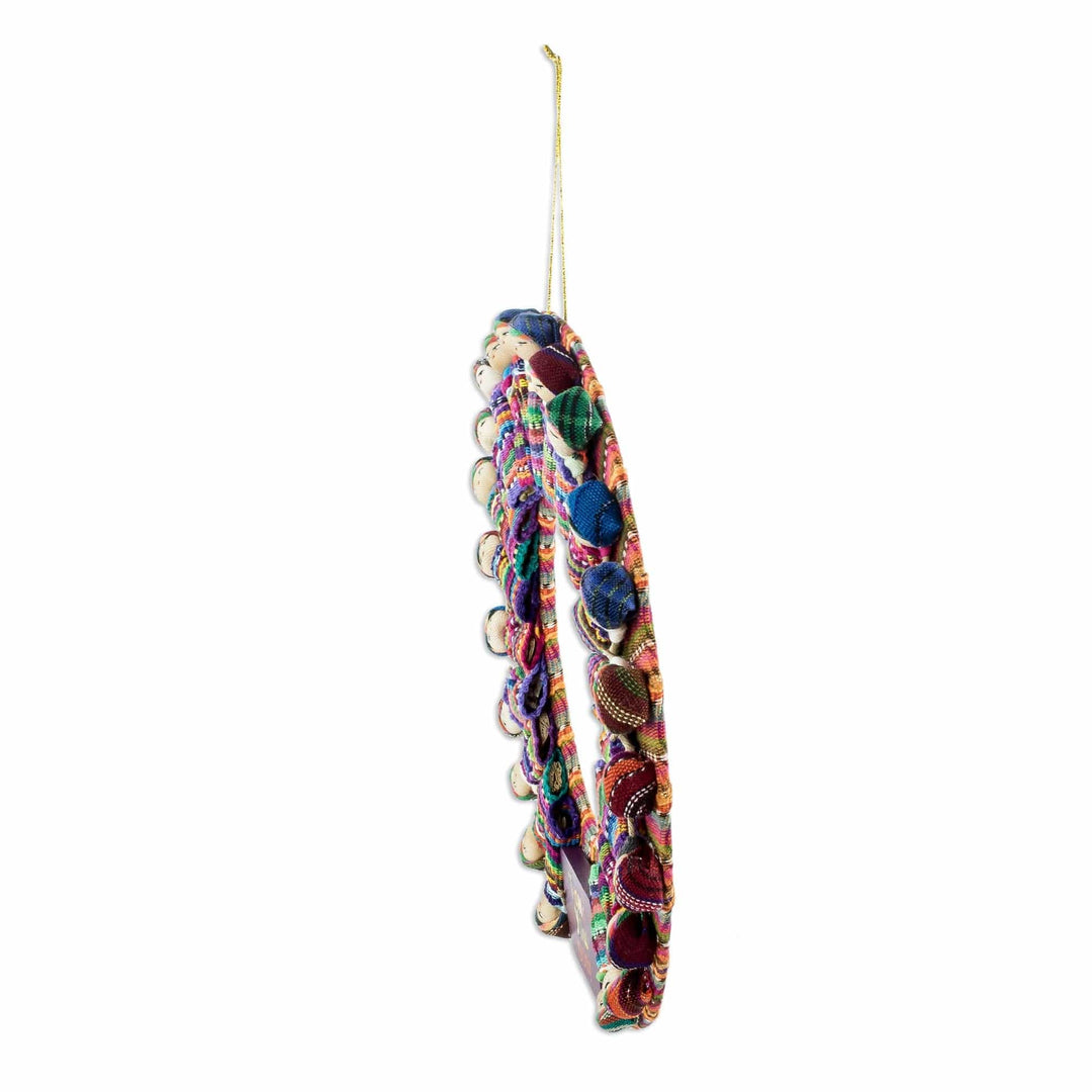Hand-Loomed Cotton Worry Doll Wreath - Thank You God