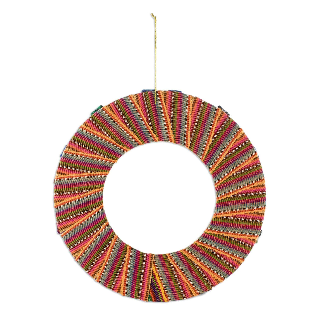 Hand-Loomed Cotton Worry Doll Wreath - Thank You God
