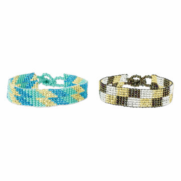 Adjustable Beaded Bracelets (Pair) - Meet Me Halfway