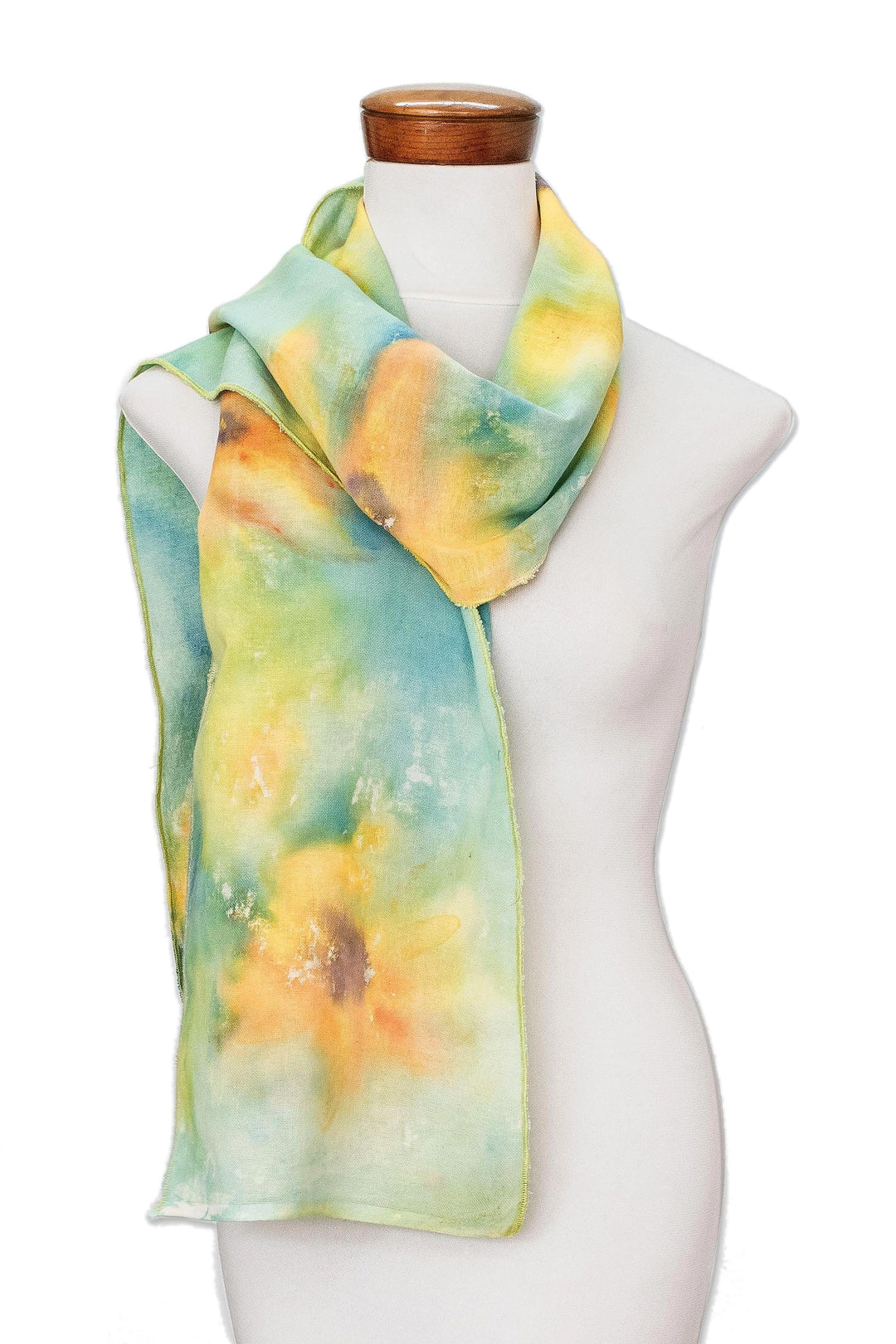 Floral Cotton Scarf from Costa Rica - Sunflower
