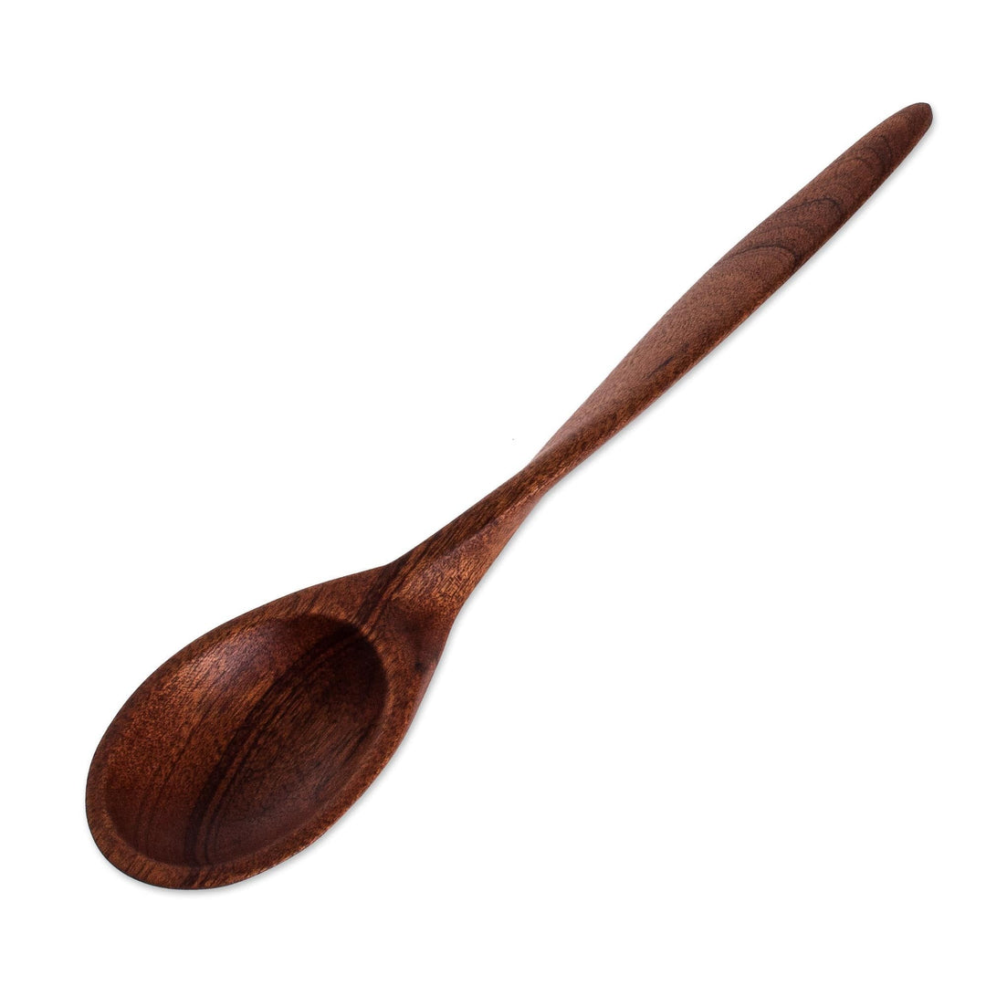 Handmade Wood Serving Spoon - Familiar Flavors