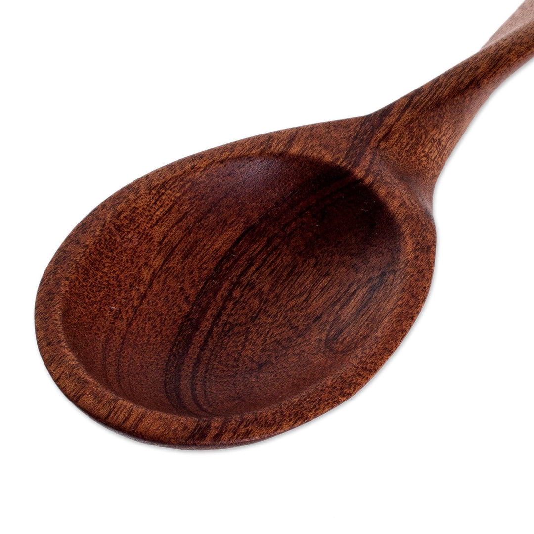Handmade Wood Serving Spoon - Familiar Flavors