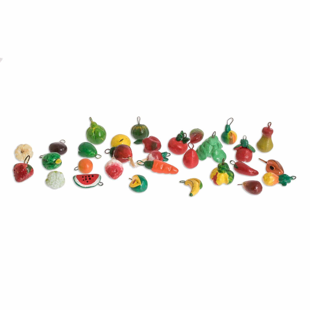 Mini Tropical Fruit Ornaments (Set of 30) - Tropical Flavors