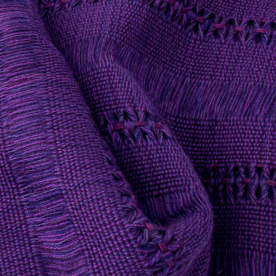 All-Cotton Purple Shawl - Imperial