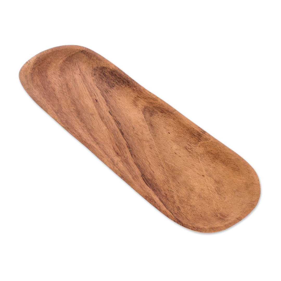 Handcrafted Wood Platter from Guatemala - Natural Addition
