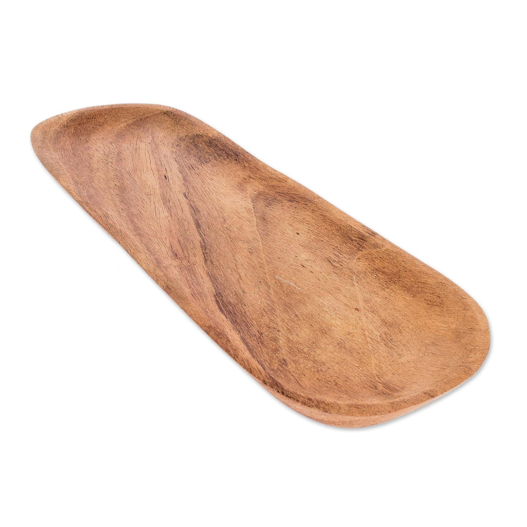 Handcrafted Wood Platter from Guatemala - Natural Addition