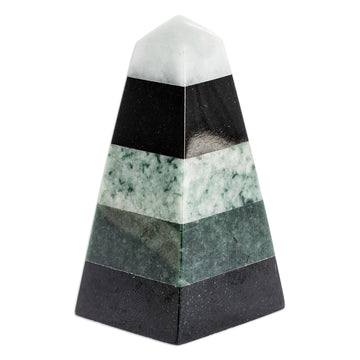 Multicolored Jade Obelisk - Healing Power