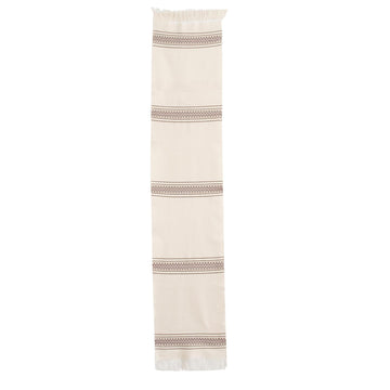 Ivory Cotton Table Runner - Peten Volcanoes