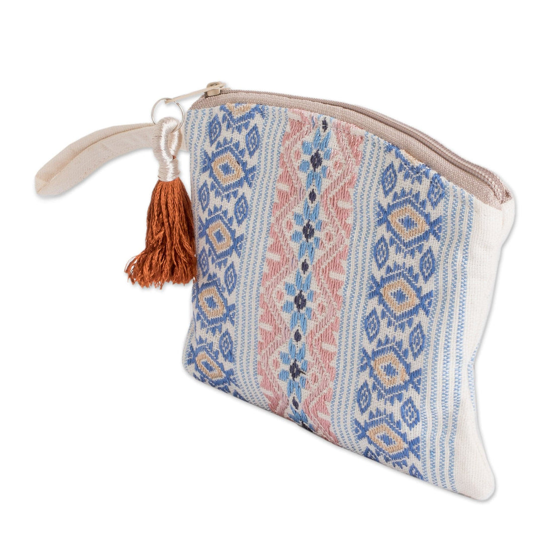 Handmade Cotton Makeup Case - Mountain Frieze