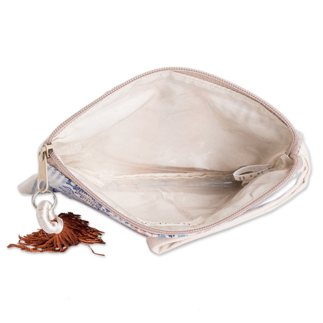 Handmade Cotton Makeup Case - Mountain Frieze