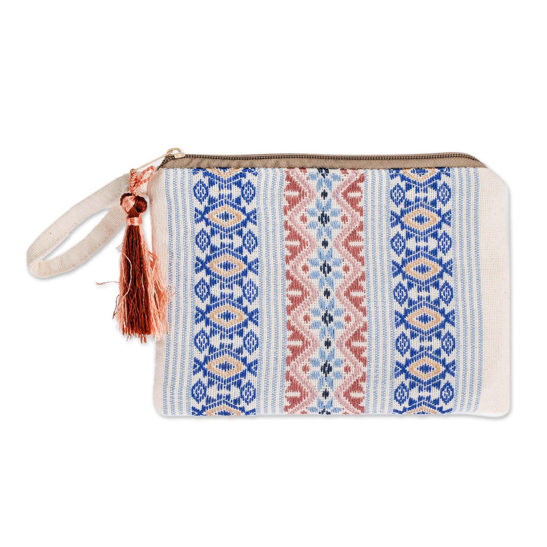 Multicolored Cotton Cosmetic Bag - Artisanal Frieze