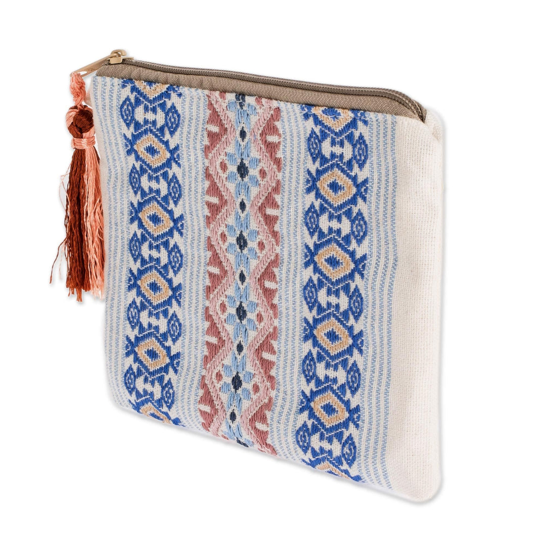 Multicolored Cotton Cosmetic Bag - Artisanal Frieze