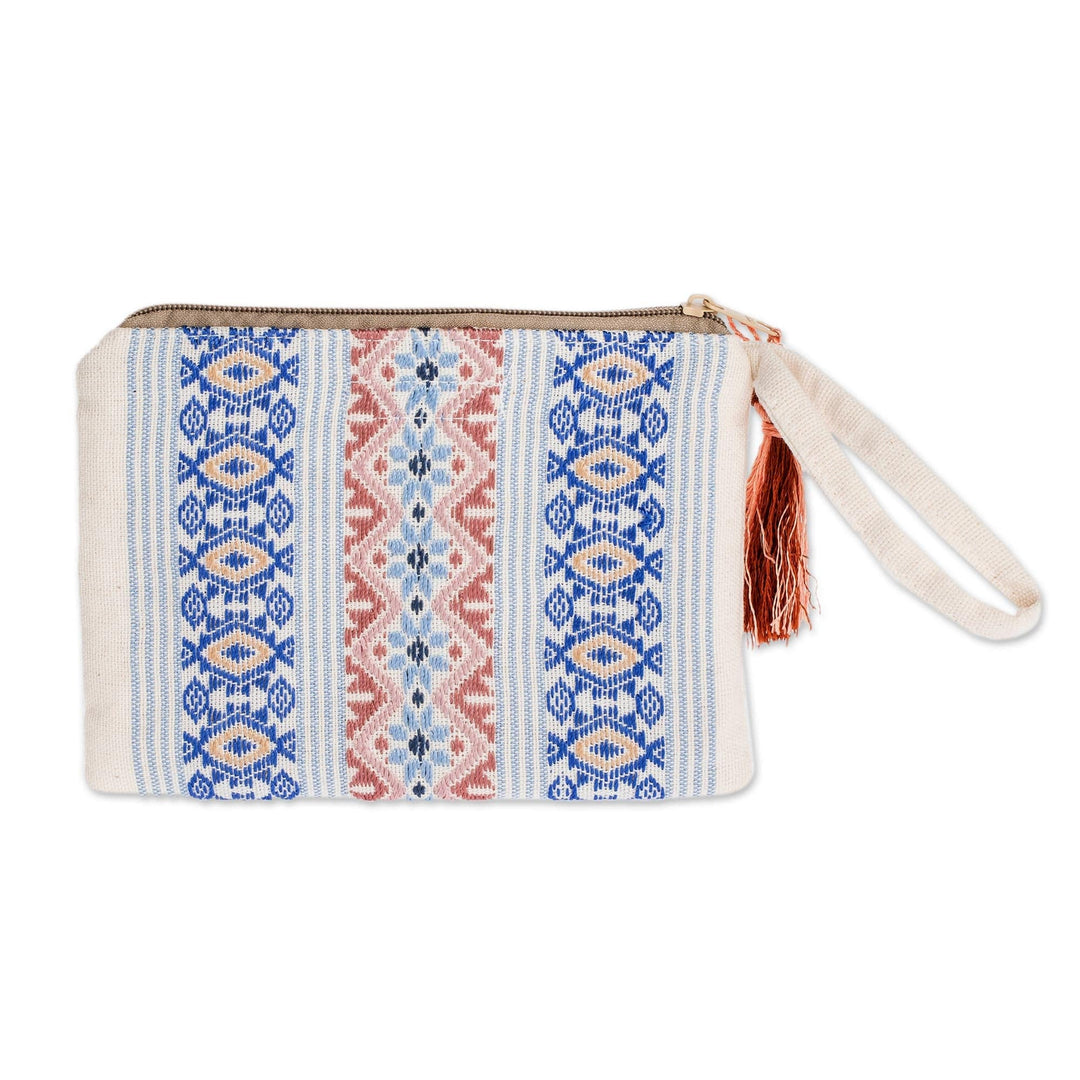 Multicolored Cotton Cosmetic Bag - Artisanal Frieze