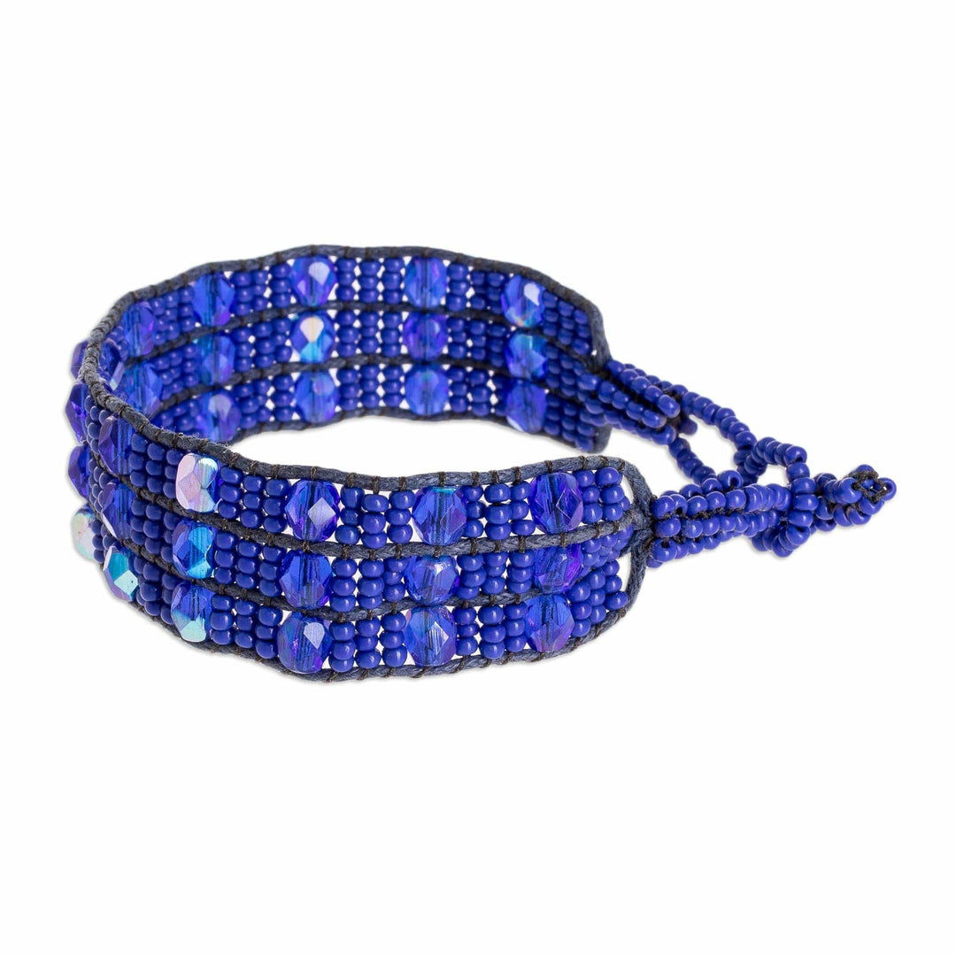 Blue Beaded Bracelet - Kinship in Royal Blue