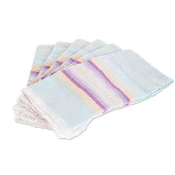 Handloomed Cotton Napkins (Set of 6) - Traditional Taste in Blue