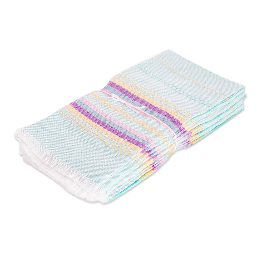 Handloomed Cotton Napkins (Set of 6) - Traditional Taste in Blue