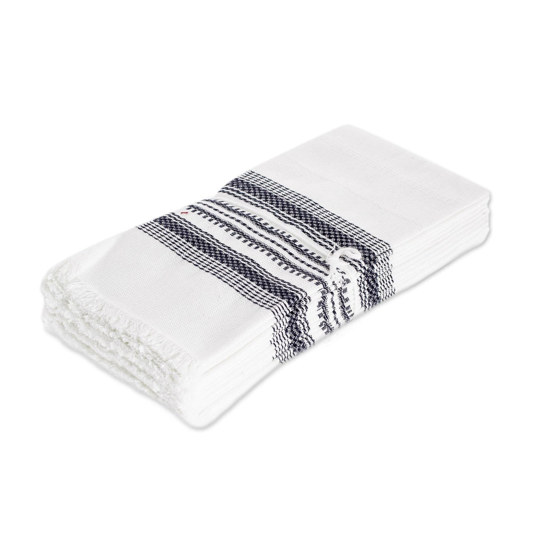 Navy and White Napkins (Set of 6) - Culinary Inspiration in Blue