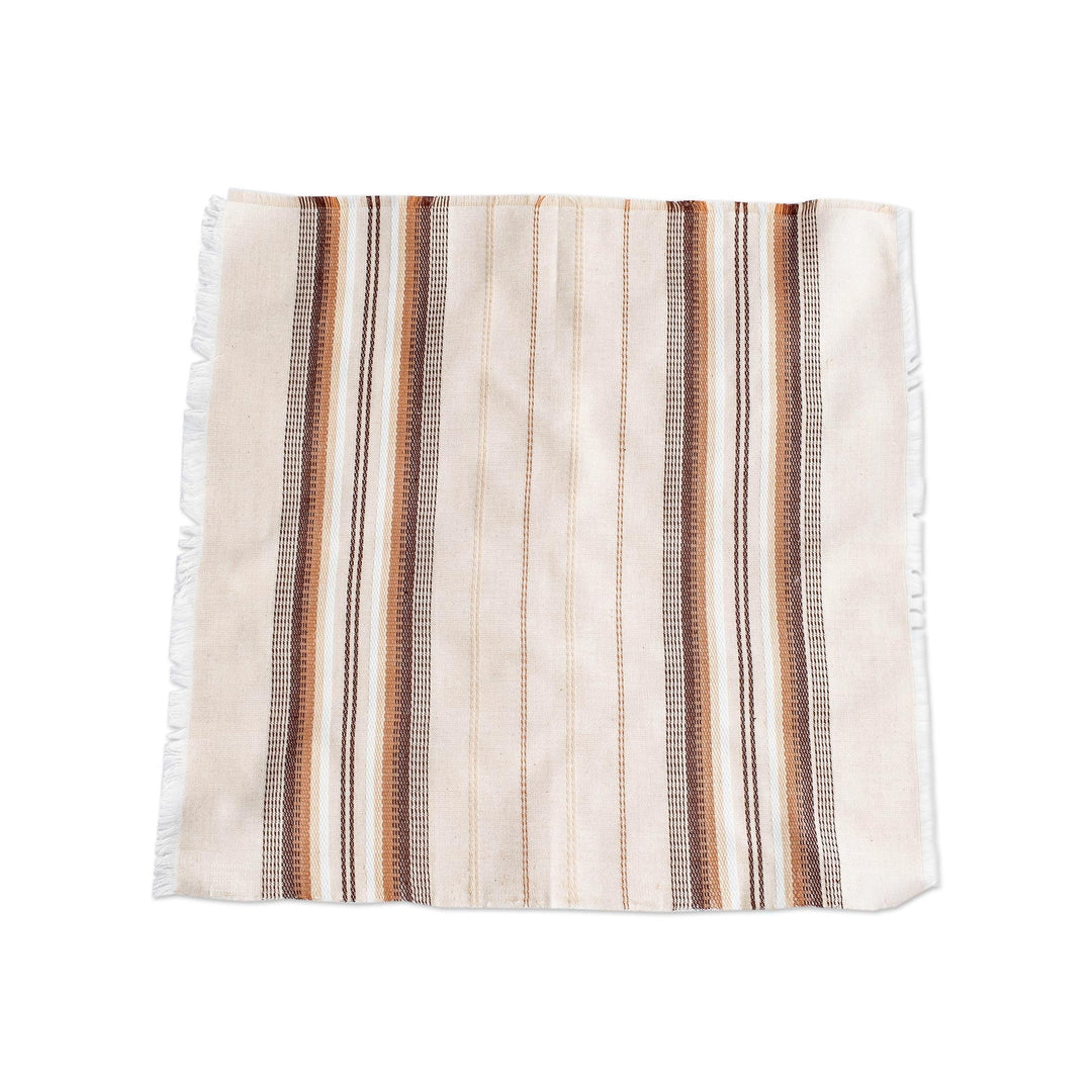 Brown Cotton Napkins (Set of 6) - Culinary Inspiration in Brown