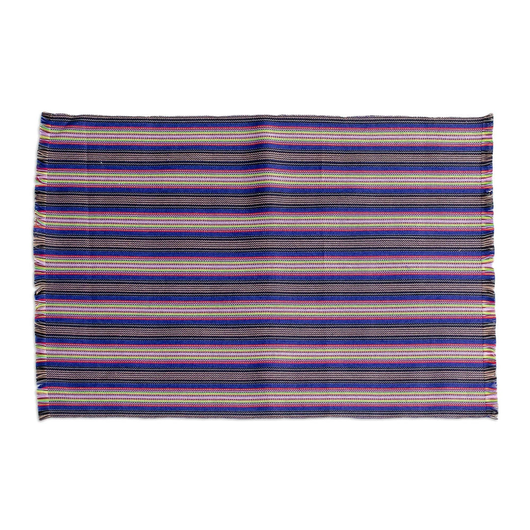Blue Striped Placemats (Set of 6) - Solola Blue