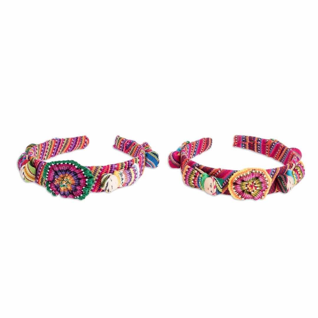 Multicolored Cotton Headbands (Pair) - Pretty Quitapenas