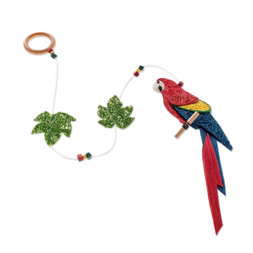 Costa Rican Natural Fiber Red Macaw Mobile - Scarlet Macaw Habitat