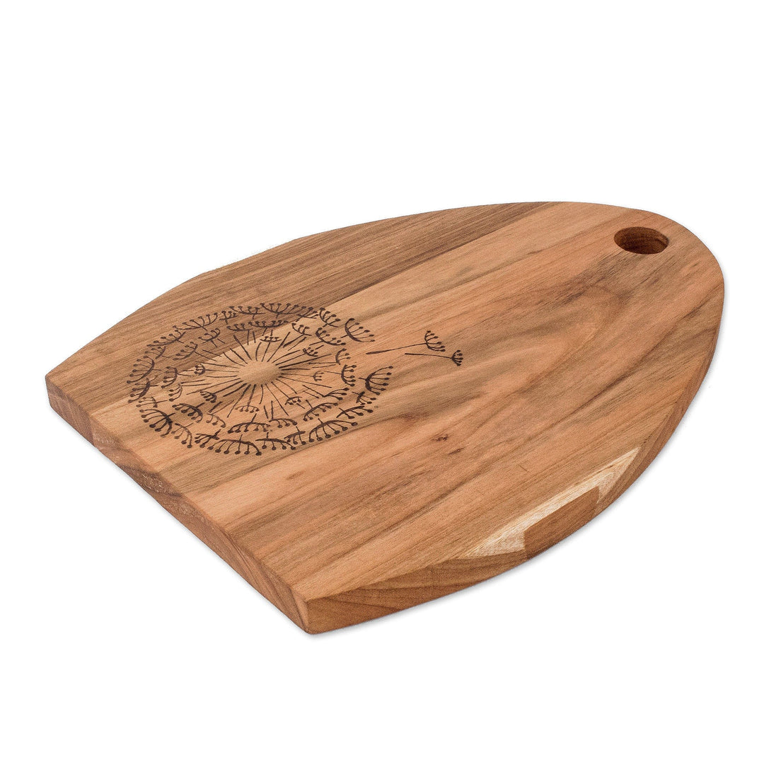 Laurel Wood Cutting Board from Costa Rica - Dandelion