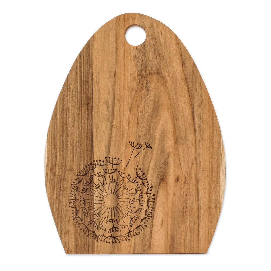 Laurel Wood Cutting Board from Costa Rica - Dandelion