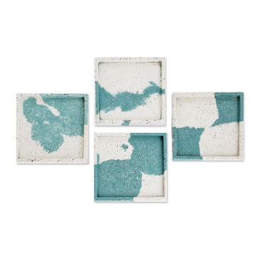 Modern Concrete Coasters (Set of 4) - Modern Mix in Spruce