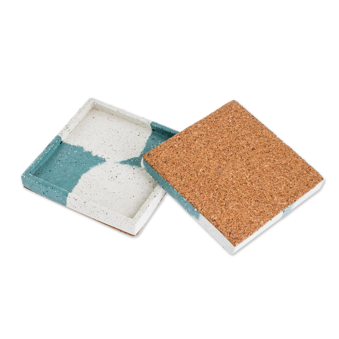 Modern Concrete Coasters (Set of 4) - Modern Mix in Spruce